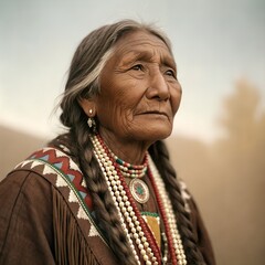 portrait of a senior Native American Indian