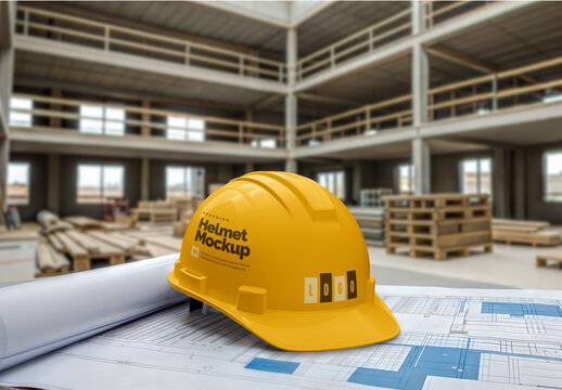 Construction Helmet Mockup 