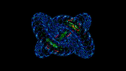 3d colorful torus. Computer generated