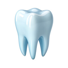 Shiny Blue Tooth on White Background Keywords: tooth, dental, teeth, molar, human, anatomy