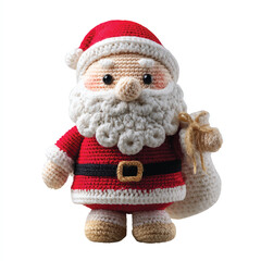 Handmade Crochet Santa Claus Doll Adorable Christmas Decoration Perfect for Holiday Season Gifts and Festive Celebrations