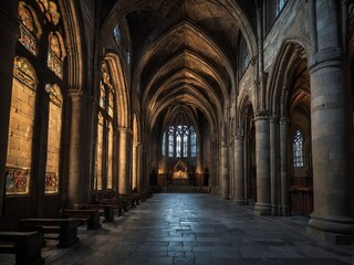 Historic Gothic Stone Cathedral with Ornate Architecture