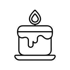 Isolated vector candle illustration for decoration element and graphic design template element
