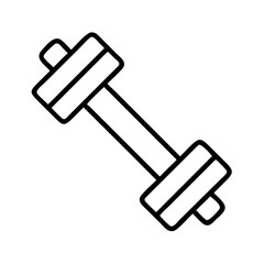 Dumbbell weight lifting equipment for fitness gym workout training exercise strength icon vector