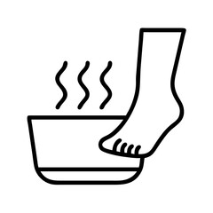 Foot soak spa treatment for relaxation and wellness at home or salon pedicure foot care routine
