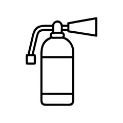 Fire extinguisher vector icon illustration for safety equipment and emergency response design needs