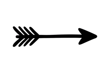 Simple arrow outline design navigational sign aim graphic element symbol pointer direction target aimillustration isolated on transparent background