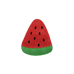 Cute Hand Drawn Watermelon Slice Illustration