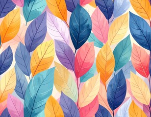 Obraz premium abstract design with colorful patterns on nature leaf