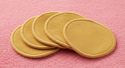 Luxurious reusable cotton rounds gently cleanse skin in a serene spa setting promoting self-care and wellness routines