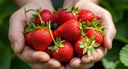 Freshly Picked Strawberries.