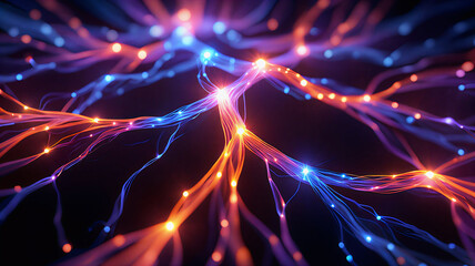 Fototapeta premium Neural Network Abstract