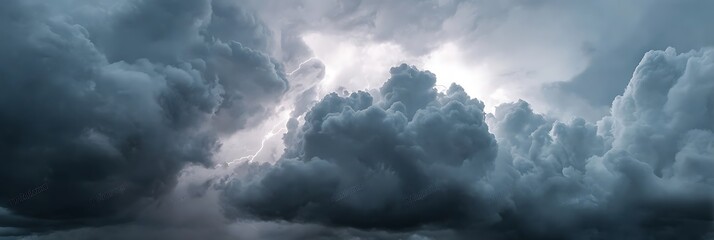 A large cloud filled with lots of dark clouds.