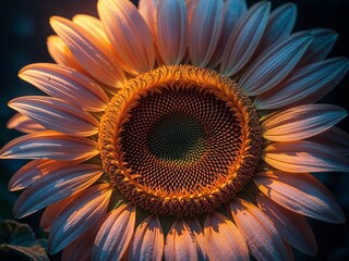 Sunlit Sunflower Close-Up: A Vibrant Floral Portrait