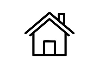 Minimalist Home Symbol Icon in Vector Illustration