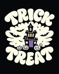 Spooky Season Fun Trick or Treat Halloween T-Shirt Design