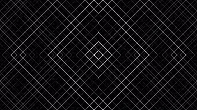 Repeating diamond pattern of white lines on transparent background, ideal for overlay, wallpaper, backgrounds, textiles, packaging design, and abstract concepts.