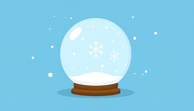 Simple snow globe illustration - Powered by Adobe
