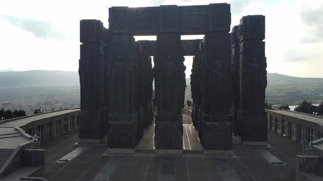 The Chronicle of Georgia is a monument located on Keeni Hill near the Tbilisi sea.