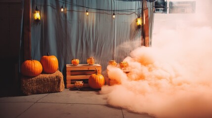 halloween night scene