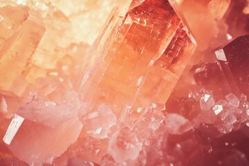 Beautiful natural crystals shining in warm light showcasing intricate formations and vibrant colors from a mineral collection