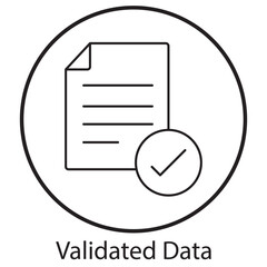 Validated Data Icon, The Importance of Validated Data in Decision Making, How Validated Data Ensures Accuracy and Reliability, Raw Data, Key Differences Explained, vector