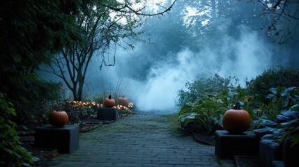 halloween night scene