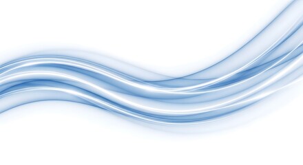 Obraz premium Abstract blue wave isolated on white background