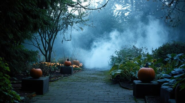 halloween night scene