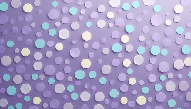 Periwinkle Glow Dots Arrayed Randomly on Soft Purple Background