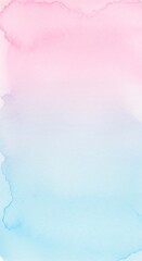 Soft Ombre Watercolor Wash: Delicate Pastel Blend of Pink and Sky Blue Hues