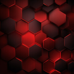 Modern hexagonal 3d red technology background