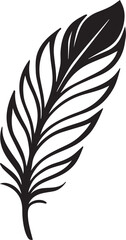 Obraz premium Elegant Feather Silhouette with Stylized Details