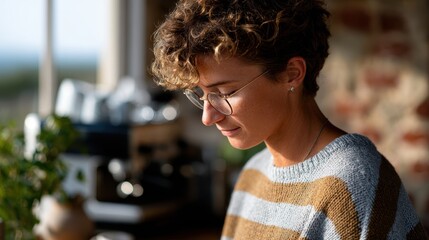 small business coffee shop, dawn captures a small business owners pride as they open a charming coffee shop the vintage espresso machine steams with entrepreneurial spirit