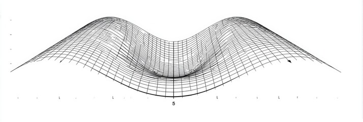 Graphical Representation of a Three-Dimensional Mathematical Surface With a Grid Structure