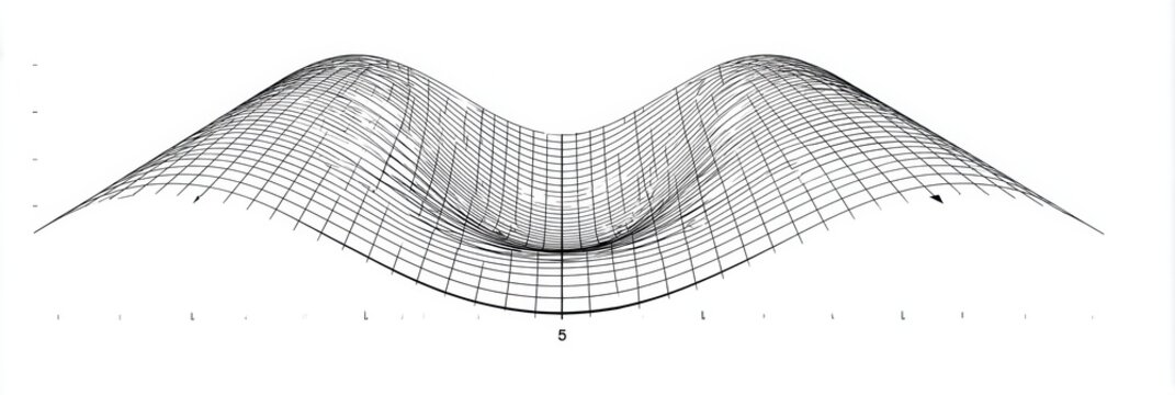 Graphical Representation of a Three-Dimensional Mathematical Surface With a Grid Structure