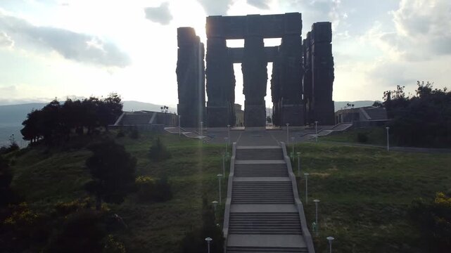 The Chronicle of Georgia is a monument located on Keeni Hill near the Tbilisi sea.