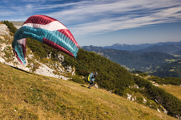 start eines Paragleiters