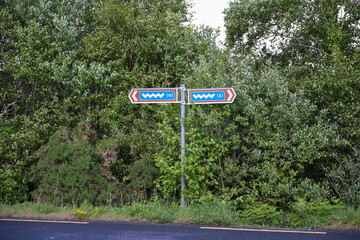 Schild am Wild Atlantic Way in Irland