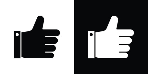 thumbs up icon. flat and line style collection.