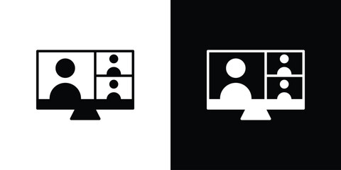 Webinar icon. flat and line style collection.