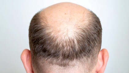 Obraz premium Bald man's head from behind
