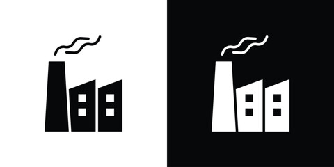 Pollution icon. flat and line style collection.