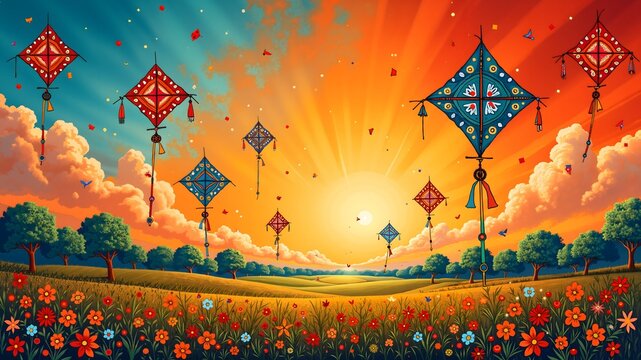 Heritage conservation programs sale banner design free space in the center Madhubani Paintings style
