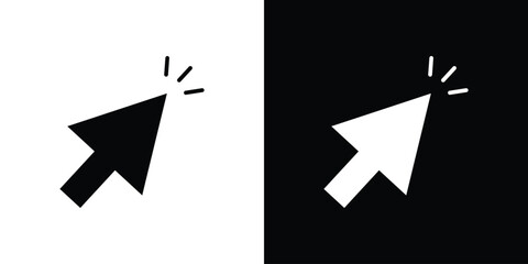 Mouse pointer icon. flat and line style collection.