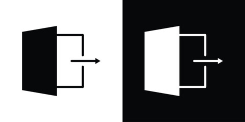 Logout icon. flat and line style collection.