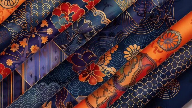 A close-up of various colorful neckties