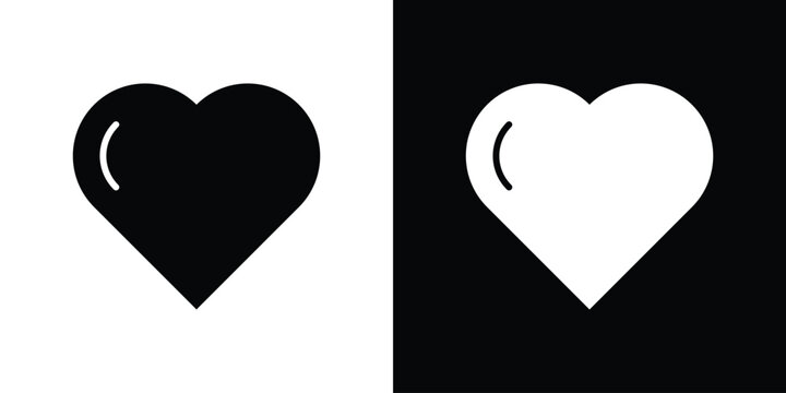 Naklejki Heart icon. flat and line style collection.