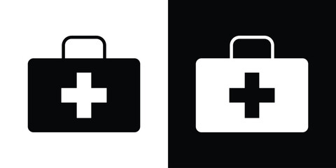 Obraz premium First aid kit icon. flat and line style collection.