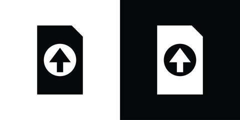 File upload icon. flat and line style collection.